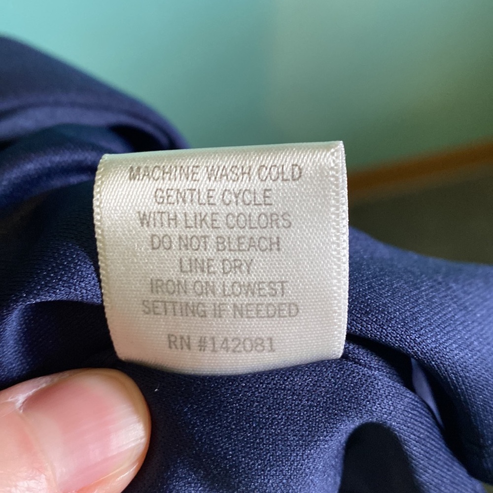NWT Francesca’s Small Navy Blue Wrap Dress - Picture 5 of 8
